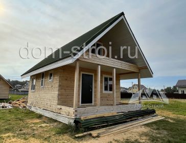 Дом из профилированного бруса по проекту Брус-125 в Истре
