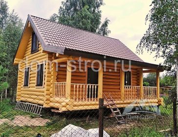 Дом по проекту Сруб-45 из рубленого бревна под ключ