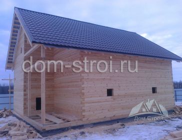 Дом по проекту Брус-33 из профилированного бруса
