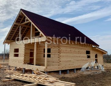 Дом с гаражом из профилированного бруса 145х195