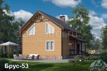 Дом из бруса 8х10 с котельной. 117 м2