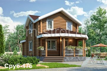 Дом-баня с террасой. 83 м2