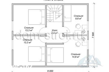 Дом для большой семьи, 10х12м. 149 м2