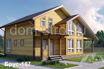 Загородный дом с баней и террасой. 194,5 м2