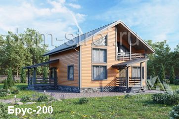 Дом из бруса 12 на 12. 158,6 м2