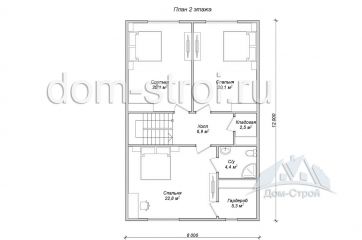 Дом с навесом для машины и террасой. 190 м2