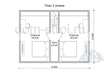 Дом с мансардой и большой террасой. 101,6 м2