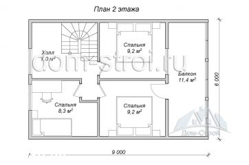 Дом с отдельной кухней и гостиной. 102 м2