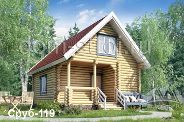 Дом 6 на 8 из бревна. 86 м2