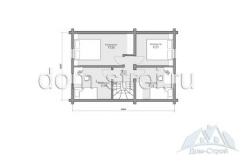 Бревенчатый дом 6х14 с террасой. 119 м2