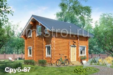 Дом из бревна 7х7. 80 м2