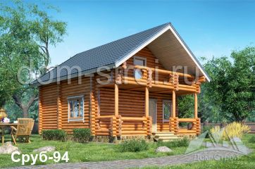 Дом 7 на 9 из бревна. 110 м2